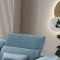 Coltar extensibil stanga 4 locuri ELTAP, Foble, 267x196x100 cm, lemn/poliester, albastru deschis