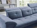 Coltar extensibil dreapta 5 locuri ELTAP, RT-40RAQ, Inferne, 297x210x107 cm, lemn/poliester, albastru deschis