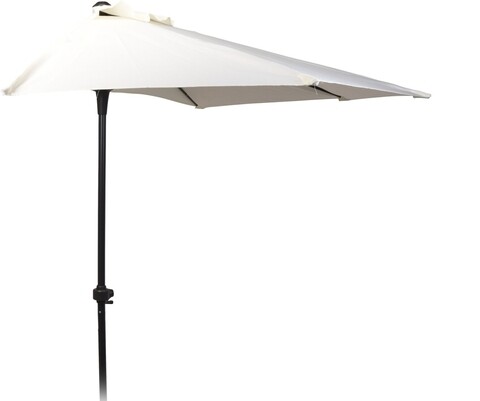 Umbrela Half Round, Ø250 cm, poliester, alb