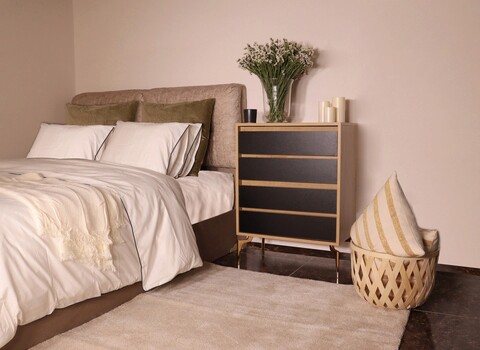 Dulap, mod design, yuna, 70x86x40 cm, stejar / negru