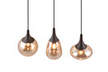 Lustra Lumina, TRIO, 60x6.5x150 cm, 40W, 3x E14, metal, negru mat