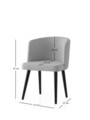 Set scaune 4 piese, Nmobb, Soft, Gri inchis