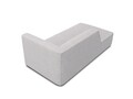 Sezlong living stanga 1 loc, Ruby, Micadoni Home, BL, 180x93x69 cm, poliester, gri deschis