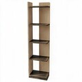 Corp biblioteca, Hanah Home, Aura, 37.8x150x23.8 cm, Stejar cald/Nuc Istanbul