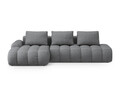 Coltar extensibil stanga 3 locuri, Linz, Cosmopolitan Design, 275x142x84 cm, cotiera dreapta, tesatura structurata, gri