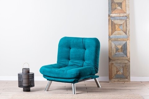 Fotoliu extensibil Misa Solo, Futon, 135×88 cm, metal, verde petrol 135x88 imagine model 2022
