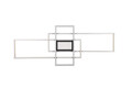 Plafoniera Irvine, TRIO, 105x42x6.5 cm, 60W, 1x SMD, metal, bronz mat/negru