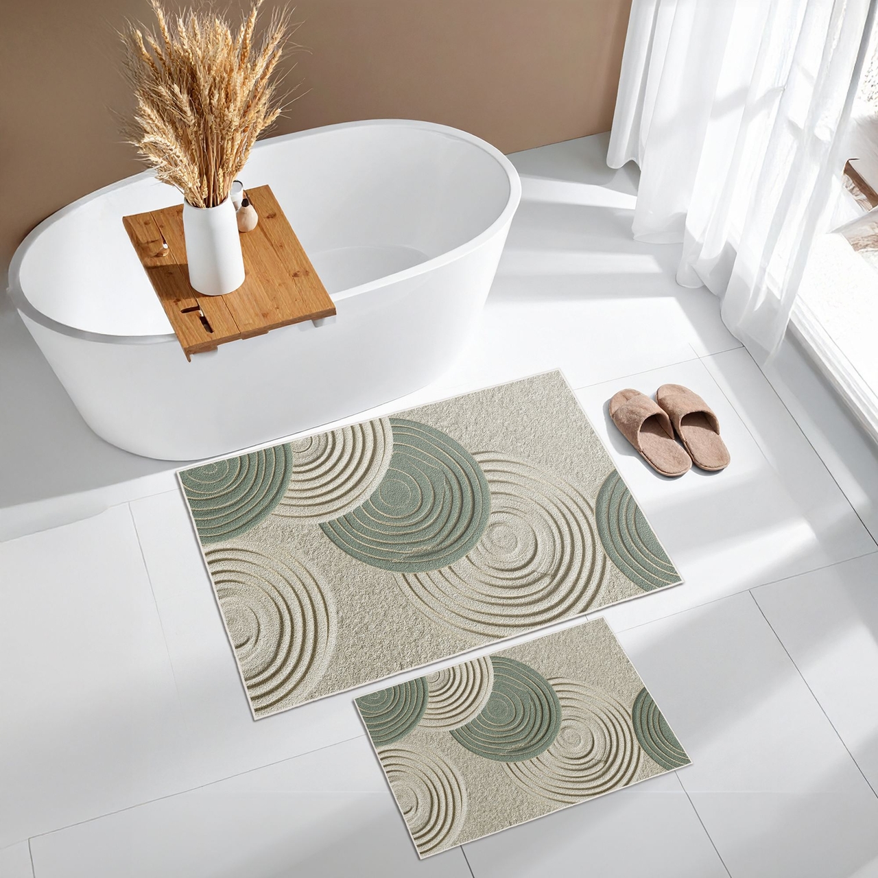 Set covorase de baie, L'essentiel Maison, Asr41, Verde - view 2
