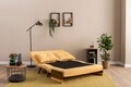 Canapea extensibilă cu 2 locuri, Futon, 859FTN2720, Metal , Galben mustar
