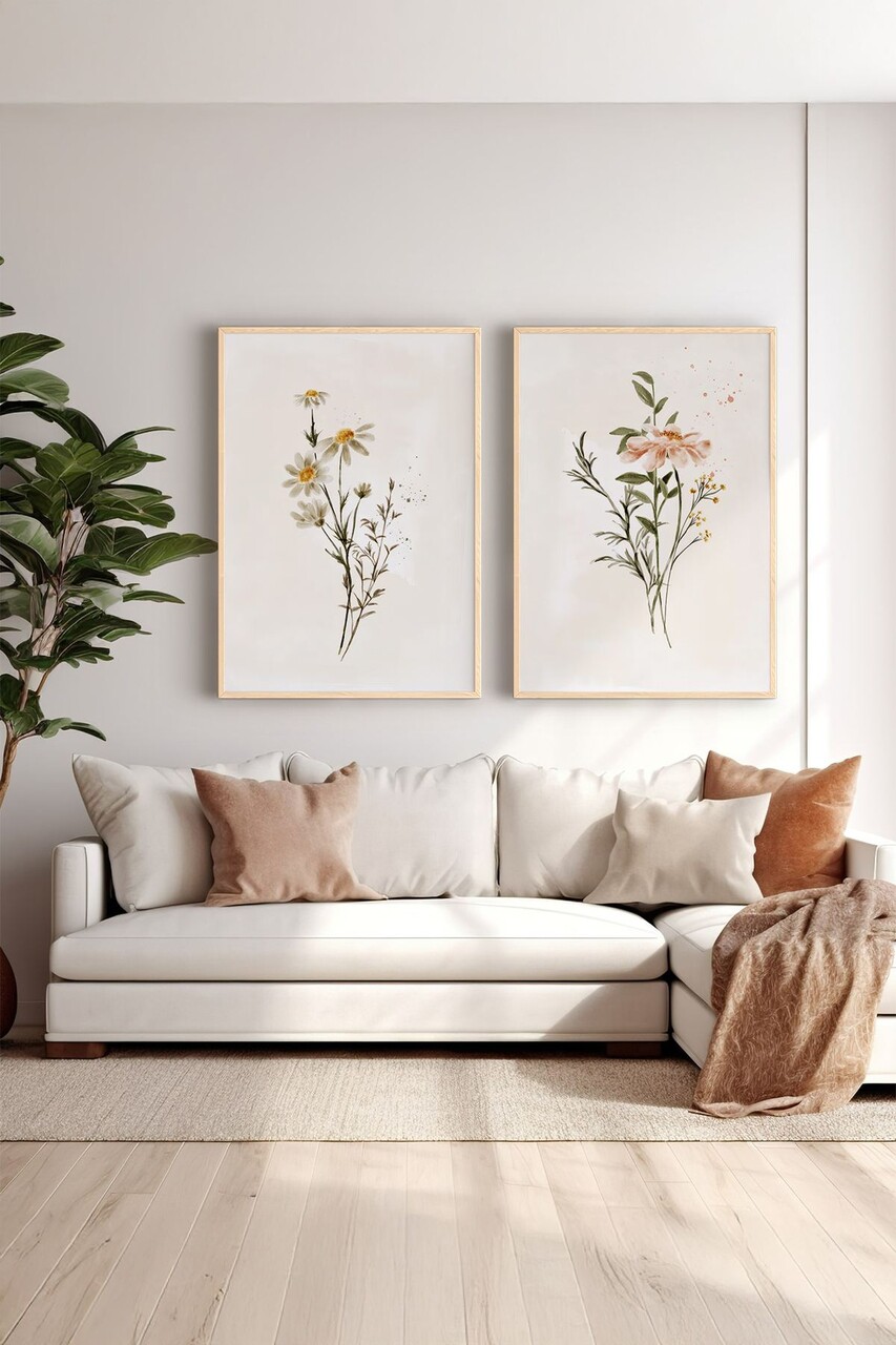 Set 2 tablouri decorative Ersy2Lımodel14-Ahsap Vopsea: 100% MDF (grosime: 27 mm) Multicolor