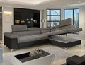 Coltar extensibil dreapta 4 locuri ELTAP, ERI-15, Eridano, 275x202x88 cm, lemn/poliester, gri/negru