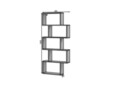 Raft de perete ELTAP, Shellf, 80x20x180 cm, PAL/PVC, negru