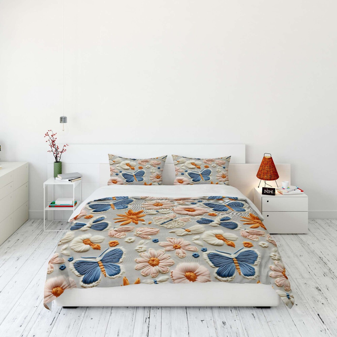 Lenjerie de pat dubla (DE) 3 piese L'essentiel Maison FLW_DVT25-12 Multicolor