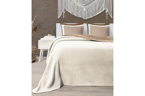 Patura Single, Twin - Brown, Cream, Elliott, 60% bumbac/33% acril/7% poliester