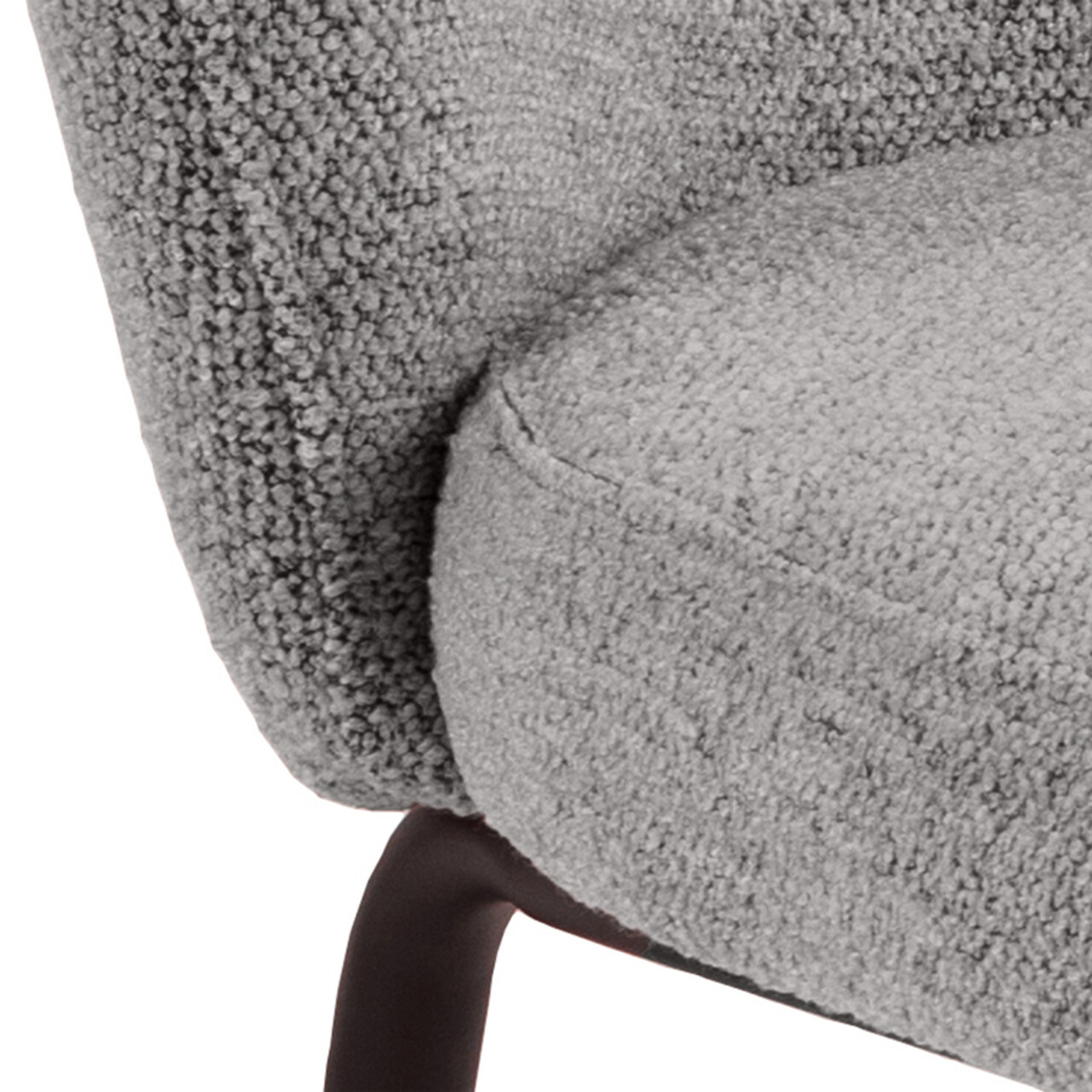 Scaun Patricia, Actona, 52x57.5x82 cm, tesatura Boucle/otel, gri - view 2