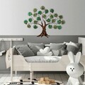 Decoratiune de perete, Maple, Metal, Dimensiune: 115 x 90 cm, Verde/Maro