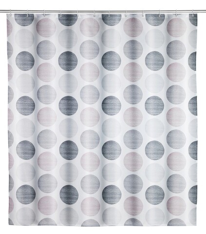 Perdea de dus, Wenko, Pastel Dots, 180 x 200 cm, poliester, multicolor