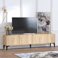 Comoda TV, Emerald, Nora, 180 x 50 x 35 cm, pal melaminat, stejar