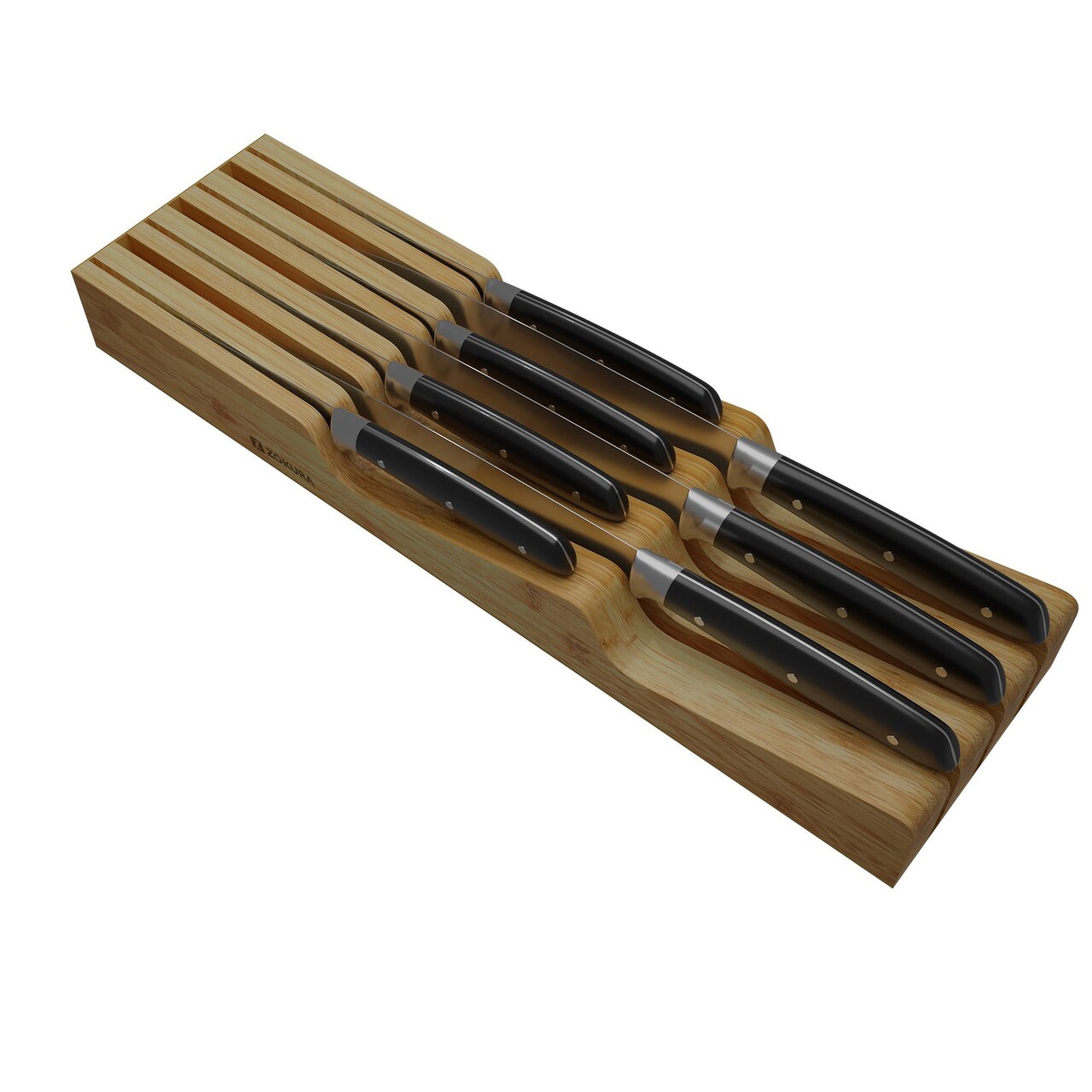 Suport depozitare cutite, bambus, 42,5 x 9,8 cm - Zokura - imagine 3
