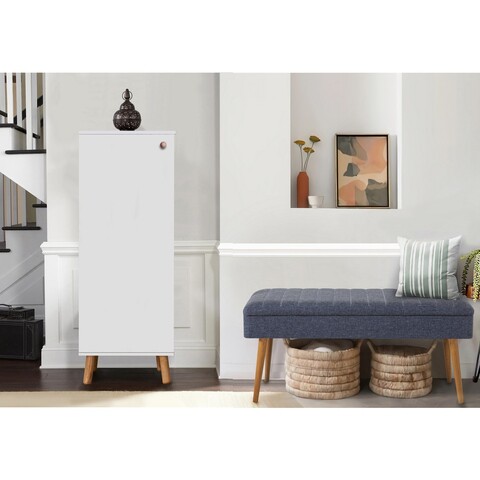 Set de mobilier pentru hol, Hanah Home, Vegas White, Alb/Albastru inchis