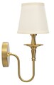 Aplica de perete Bucharest, Mauro Ferretti, 1 x E14, 20W, 15x22x38 cm, fier, auriu/alb