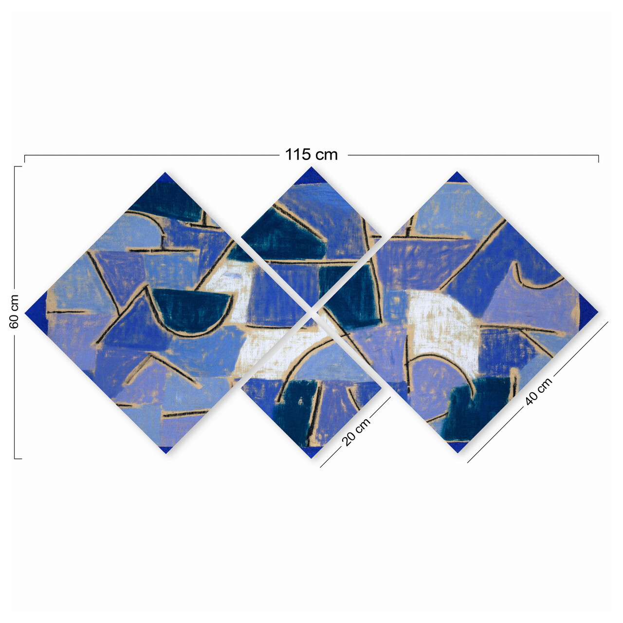 Set 4 tablouri decorative, 4MDF3586212, MDF, Imprimat UV, Multicolor