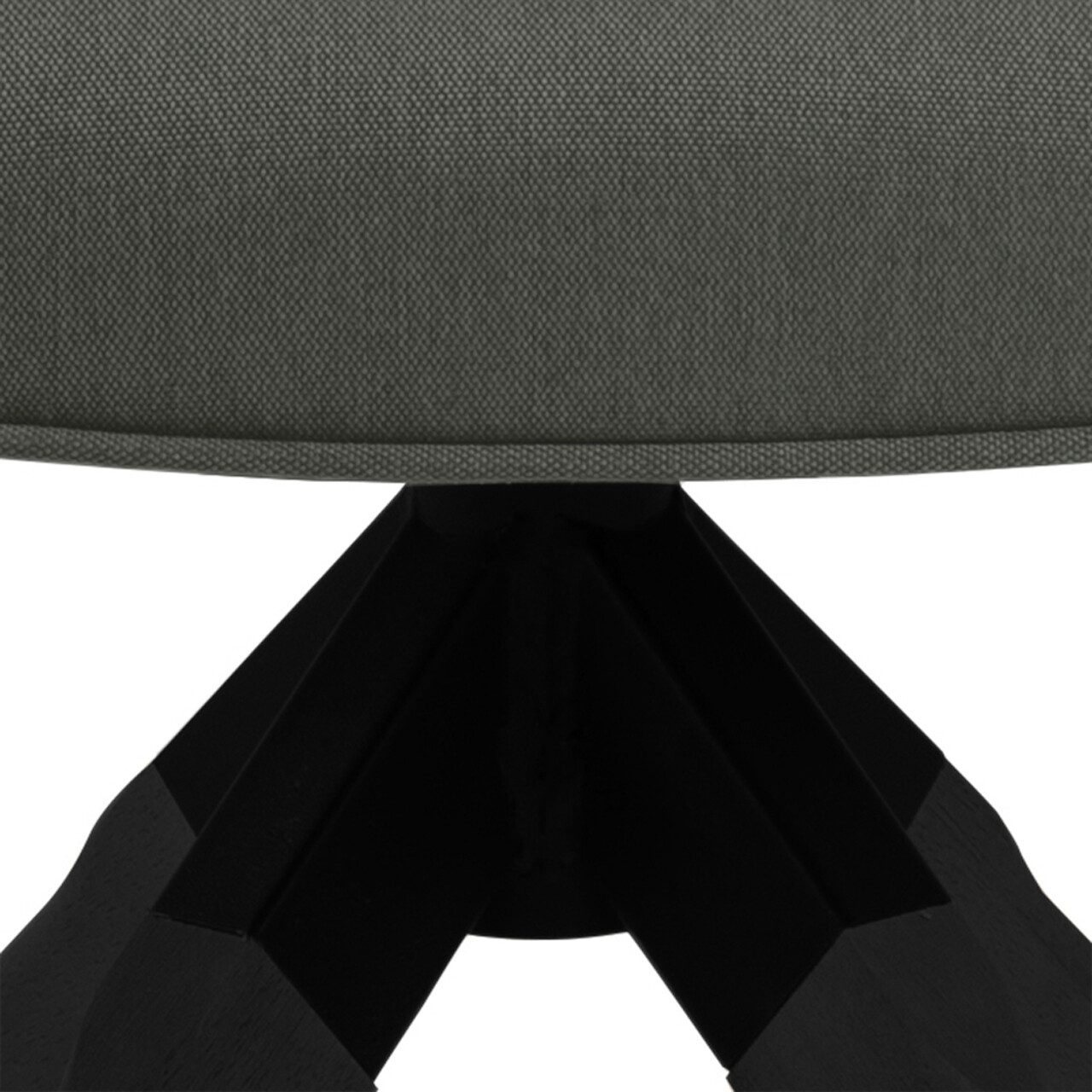 Scaun Aura, Actona, 60.5x58.5x91 cm, rotativ, poliester/lemn de cauciuc, gri inchis/negru - view 9