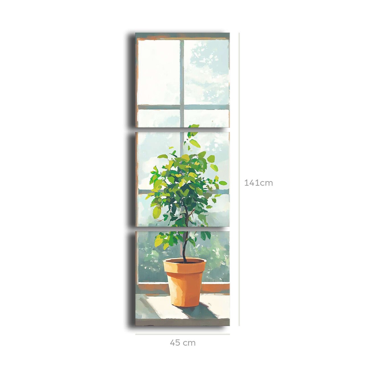 Set 3 tablouri decorative, 3P4545BSRC-008, Cadru: 100% PIN (Grosime: 2,8 mm), Multicolor - view 4