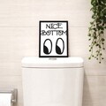 Tablou decorativ, Nice Bottom, Dimensiune: 20 x 25 cm, Alb/Negru