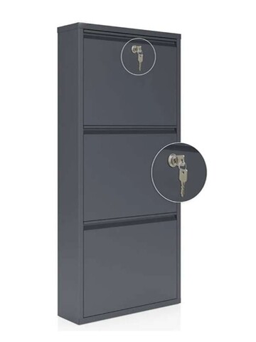 Pantofar, Hanah Home, Primo 3, 50x104x15 cm, 100% SHEET METAL, Antracit