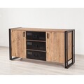 Bufet inferior Cosmo Rio, Sapphire, 160x45x80 cm, natural/negru