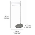Suport pentru prosoape Pebble Stone, Wenko, 38x23x84 cm, metal/otel/polirasina, gri/argintiu