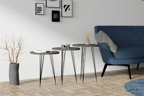 Masuta, asse home, lucky, 38x47 cm, nuc / negru