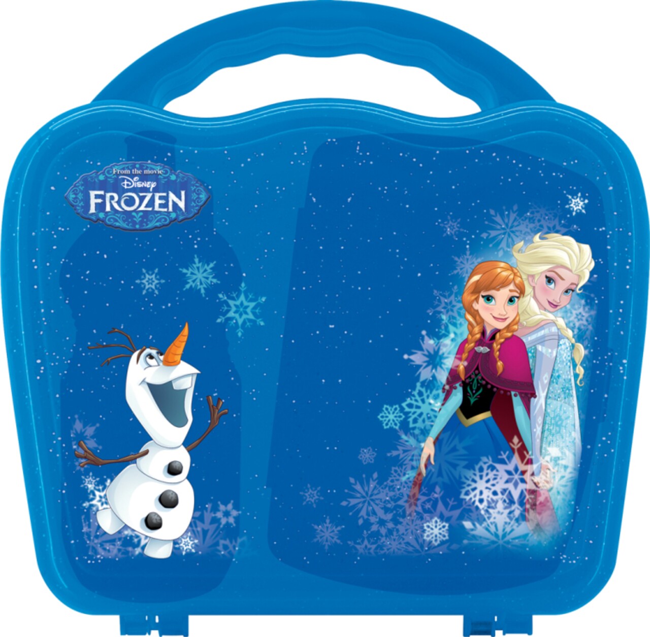 Set 3 piese mic dejun pentru copii Frozen, Disney, plastic, albastru