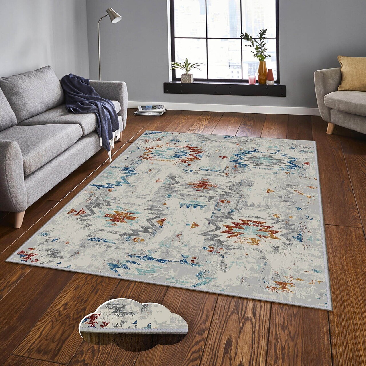 Covor Eexfab948 160x230 cm Poliester Multicolor