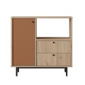 Dulap multifunctional, Locelso, RE1-SK, Stejar / Tigla Roșu