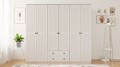Dulap pentru haine, Rabi, Rb-064, 210x184x52 cm, Alb mat