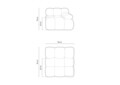 Modul dreapta pentru canapea, 1 loc, Bellis-51, Micadoni Home, 94x94x70 cm, catifea, cappuccino