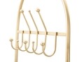 Cuier cu bancheta Glam, Mauro Ferretti, 80x38.5x180 cm, fier, negru/auriu