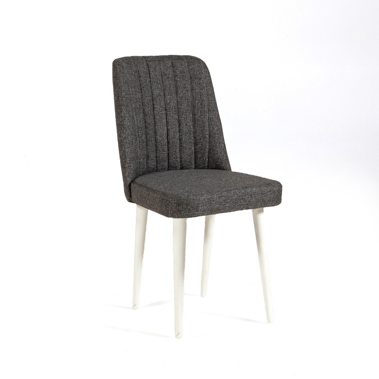 Scaun, Hanah Home, Vina Sandalye Anthracite, Alb, 47x89x46 cm, Alb / Antracit - imagine 4