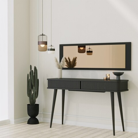Oglinda decorativa, Neostill, Basic, 40x120x2 cm, 100% CARTON DURO, Bronz / Negru