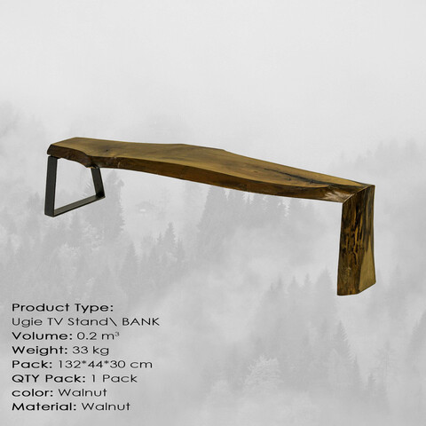 Comoda tv, massive design, ugie small, 130x42x36 cm, nuc
