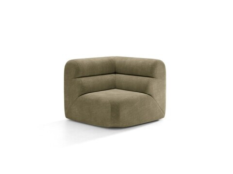 Modul coltar, Neo, Micadoni Home, 100x100x83 cm, tesatura Chenille, verde oliv deschis