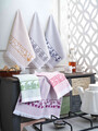 Set prosoape de baie, Şaheser, Pecete, Bumbac, Alb / Albastru închis / Gri / Roz / Violet / Verde / Galben