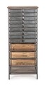 Comoda Officina, Bizzotto, 53 x 33.5 x 129.5 cm, otel/lemn de pin