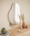 Oglinda decorativa, Siam, Baby, 40x72x2.2 cm, MDF , Negru