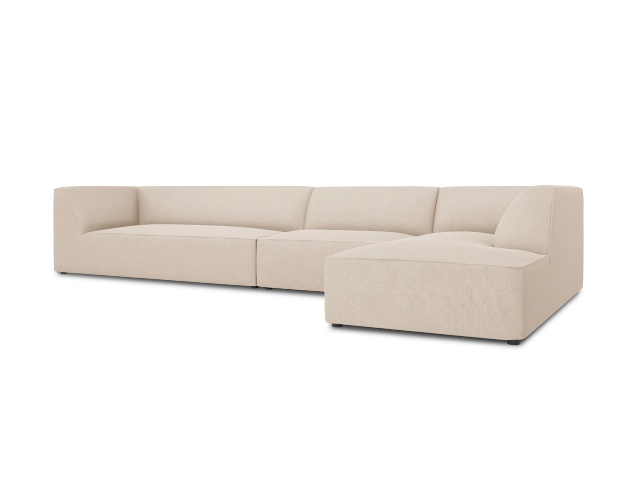 Coltar dreapta 5 locuri, Ruby, Micadoni Home, BL, 366x180x69 cm, poliester, bej - 2 | YEO