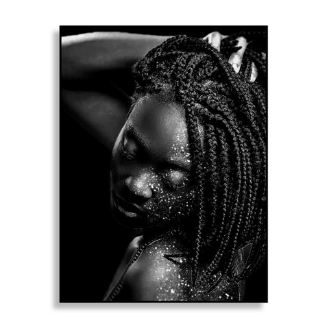 Tablou decorativ din sticla African Profile, Versa, 60x80 cm
