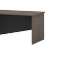 Birou de colt Denith, Pakoworld, 220x180x75 cm, colt stanga, PAL melaminat, gri inchis/maro