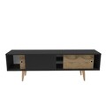 Comoda TV, Zena Home, Ecrin, 160x45x34.5 cm, PAL, Antracit / Stejar